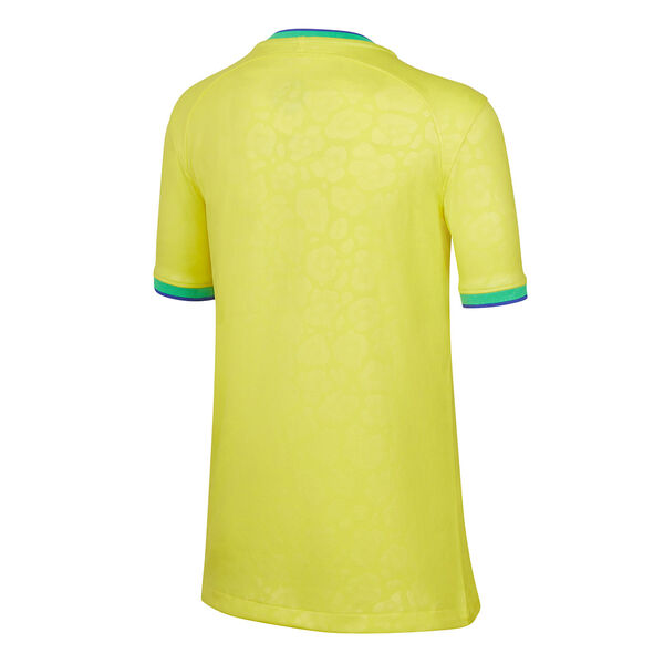 Camiseta Brasil Nike Titular Stadium 22/23 Infantil