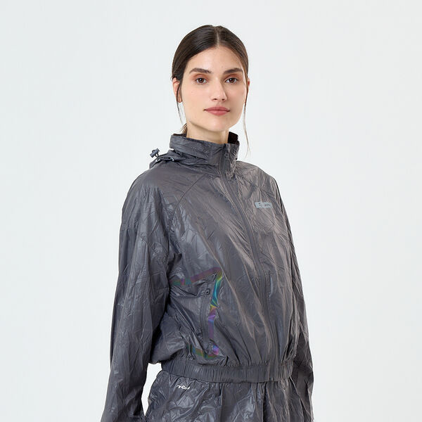 Campera Running Topper Crinkled Mujer
