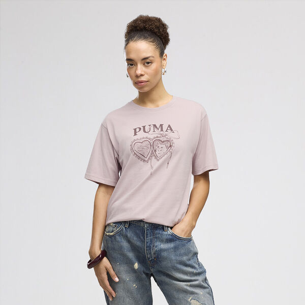 Remera Puma Graphics Relaxed Mujer algod&oacute;n