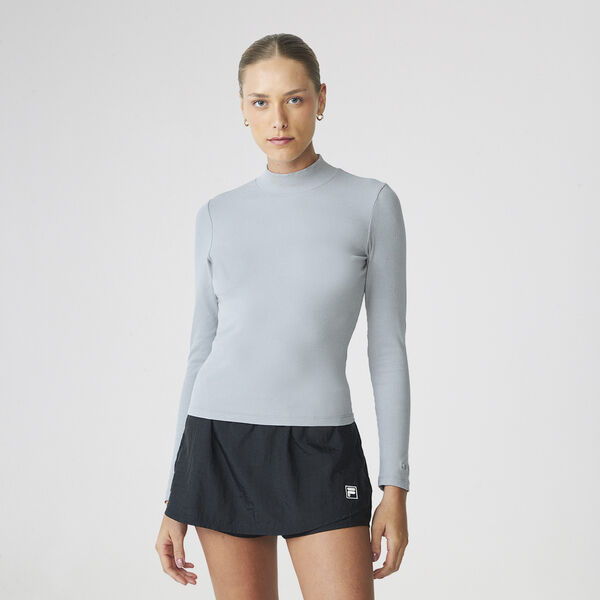 Remera Fila Manga Larga Essentials Rib Mujer