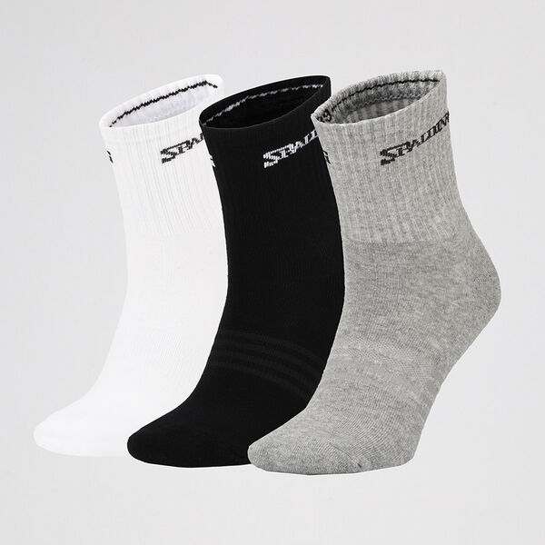 Pack De Medias algod&oacute;n Spalding Medium X3