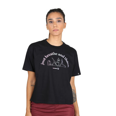 Remera Training Topper Loose Just Mujer