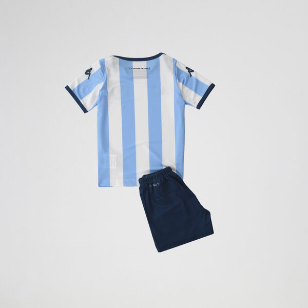 Conjunto Racing Club Kappa Kombat Titular 2025 de Niño