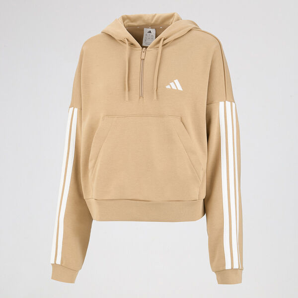 Buzo adidas Essentials French Terry Quarter-zip 3 Tiras Mujer