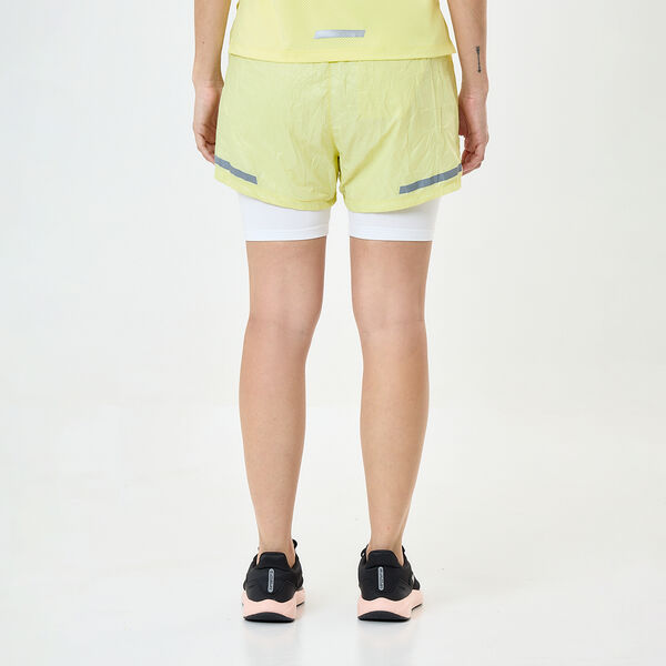 Short Running Topper Crinkled 2 In 1 Mujer