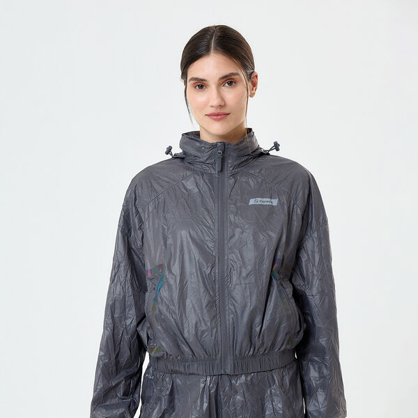 Campera Running Topper Crinkled Mujer