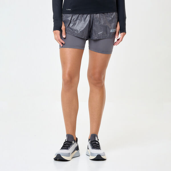 Short Running Topper Crinkled 2 En 1