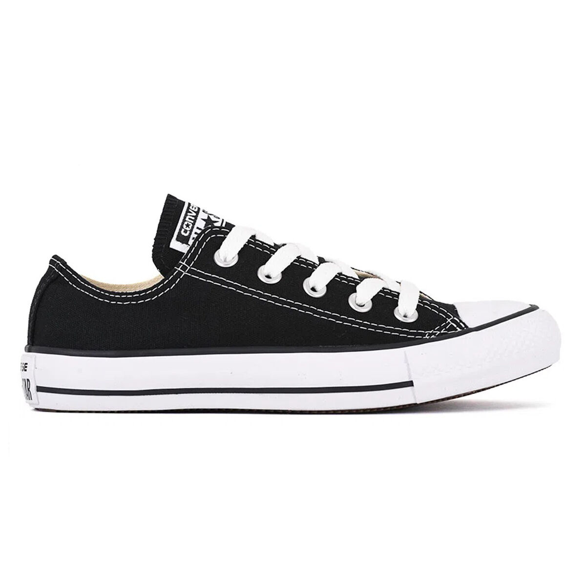 converse negras con cordones negros