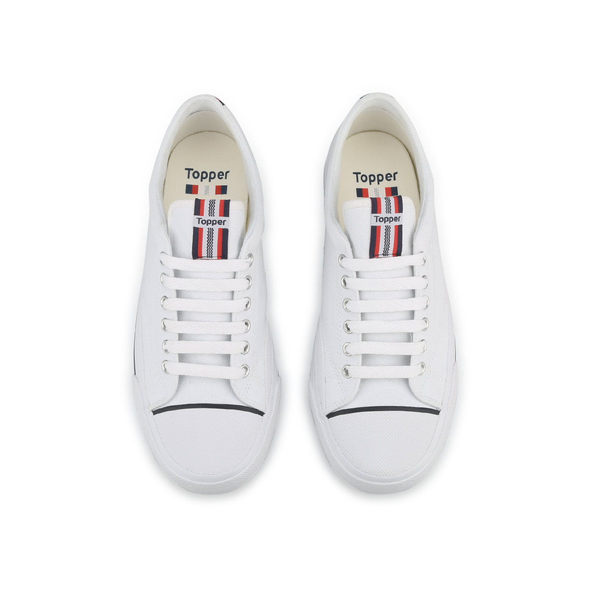 Topper clearance lona blanca