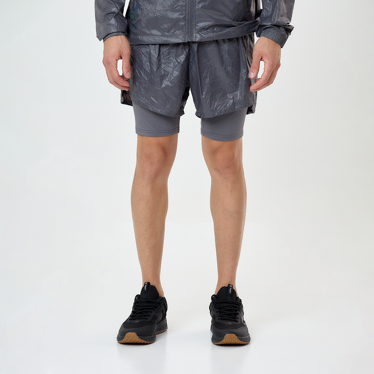 Short Running Topper 2 En 1 Crinkled Hombre,  image number null