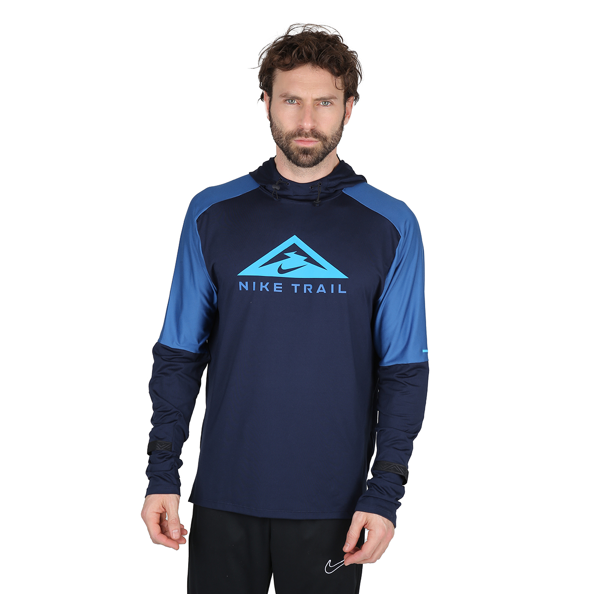 Camiseta running nike manga larga discount