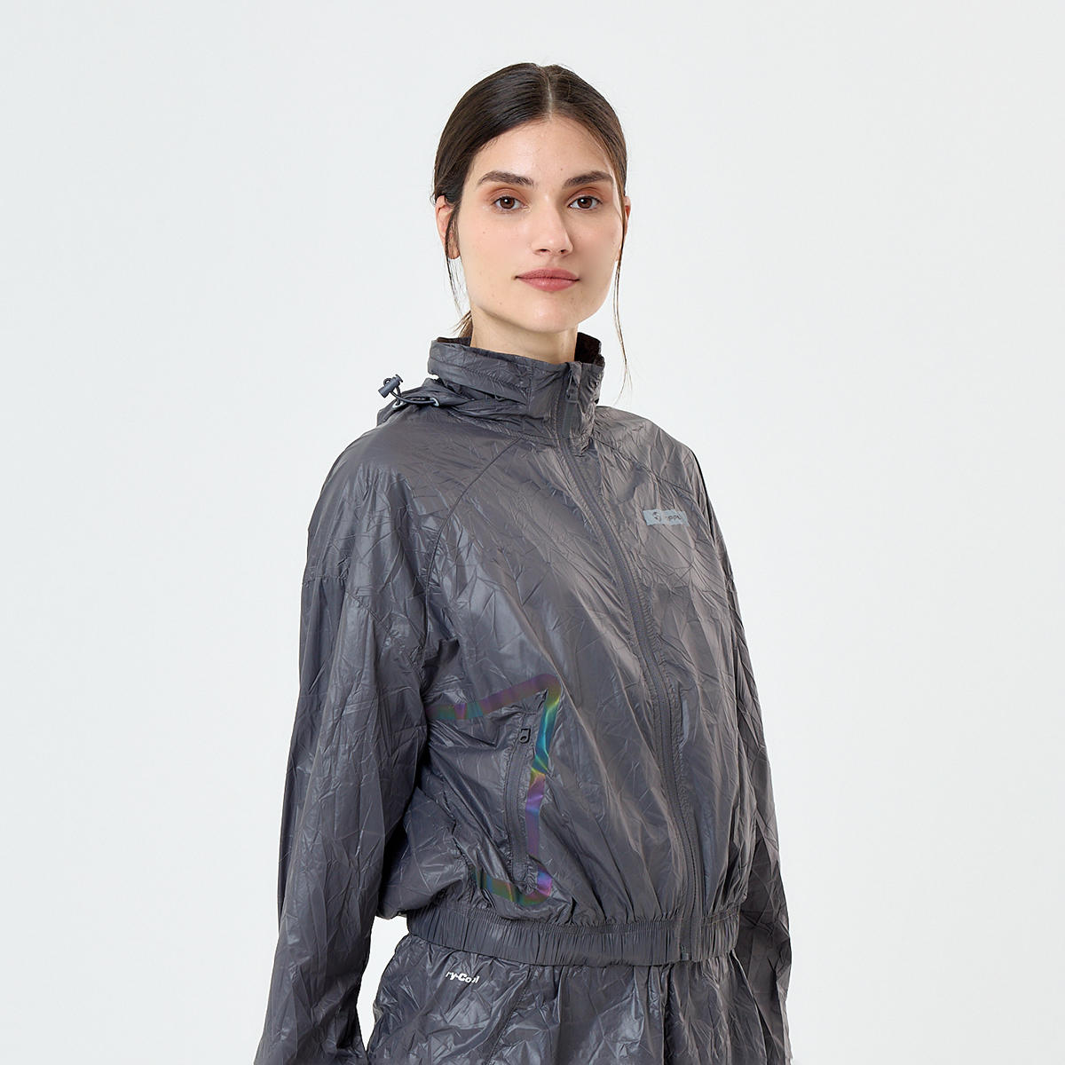 Campera Running Topper Crinkled Mujer,  image number null