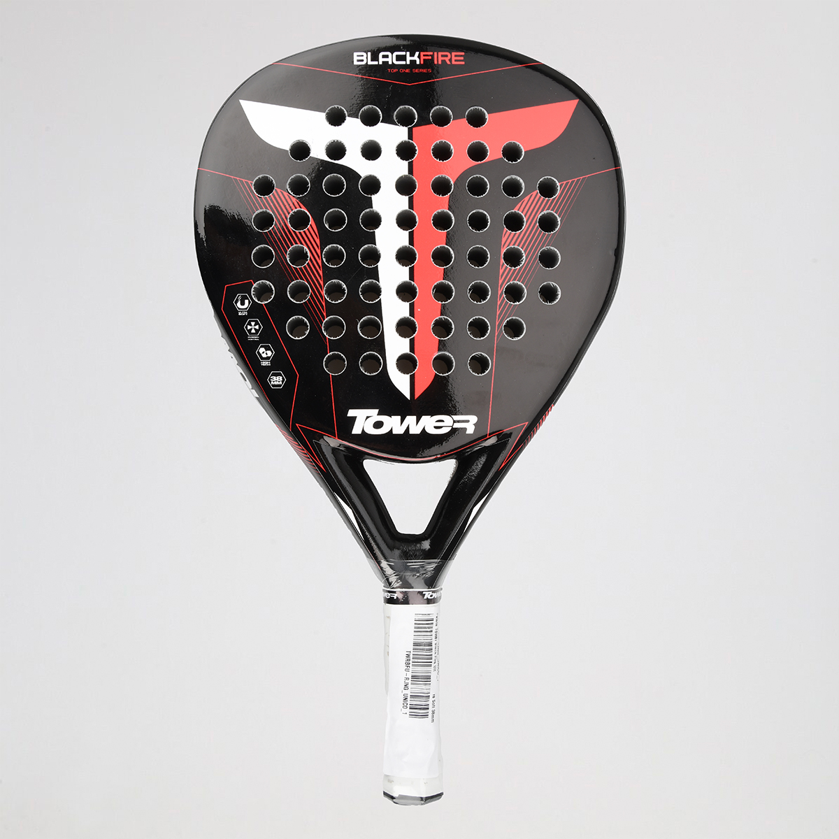 Paleta P&aacute;del Tower Black Fire Ultra Soft 38mm,  image number null