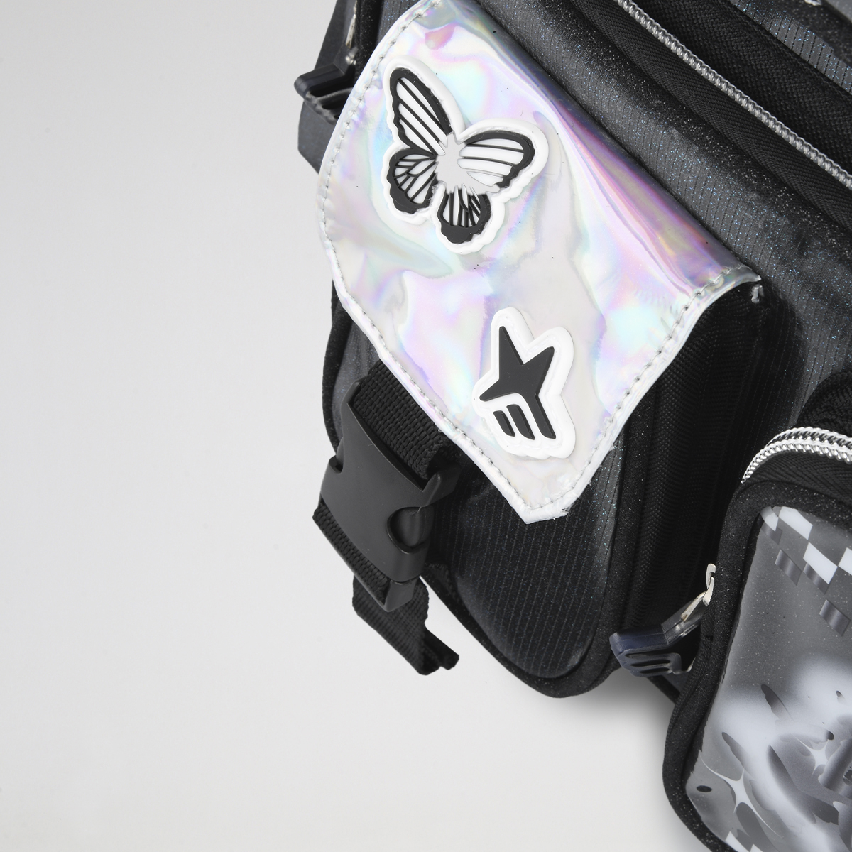 Mochila Footy Espalda Glow Fly 18 Reforzada con estuche Ni&ntilde;a,  image number null