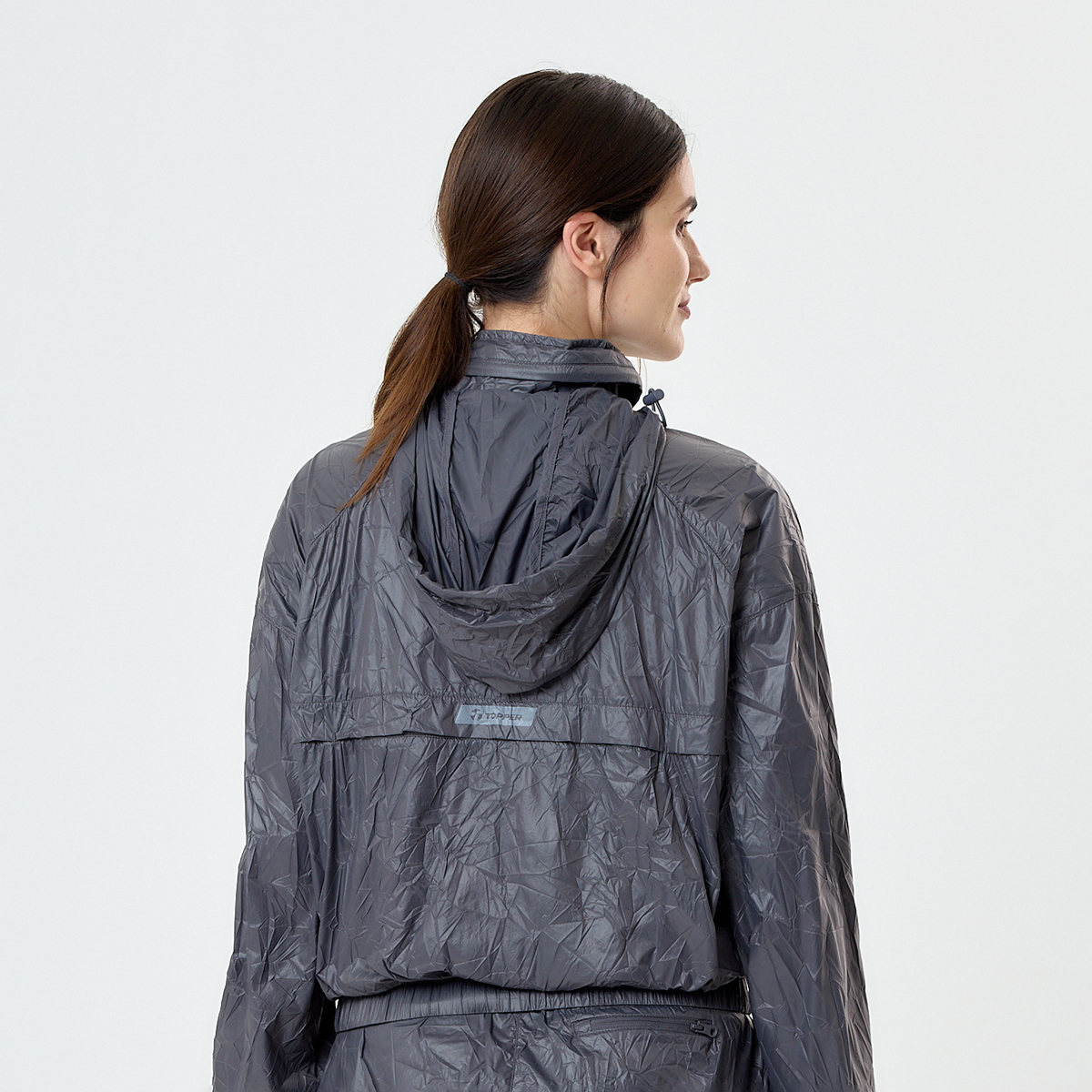 Campera Running Topper Crinkled Mujer,  image number null
