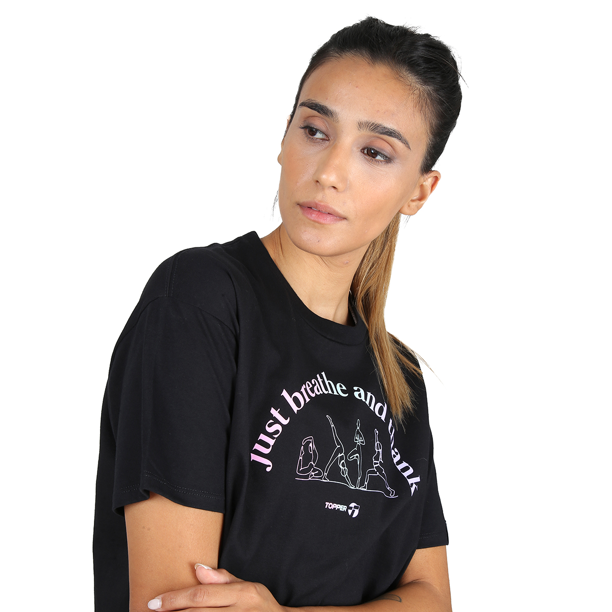 Remera Training Topper Loose Just Mujer,  image number null
