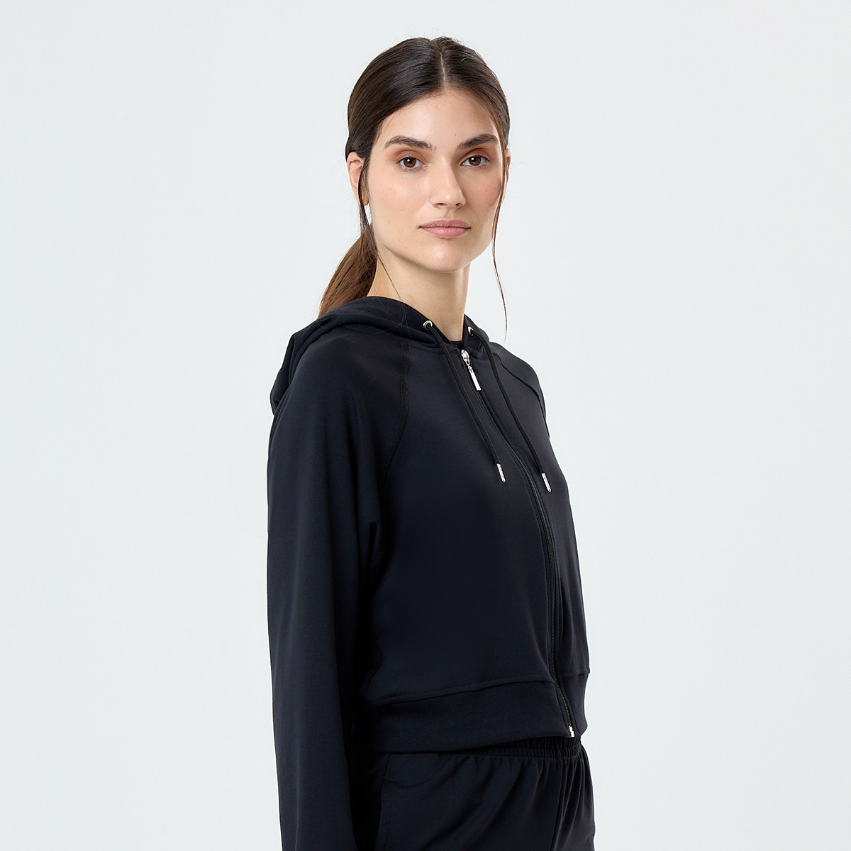 Buzo Loop Up Lounge Soft para Mujer - Comfort Blend - Crop/ Con Cierre,  image number null