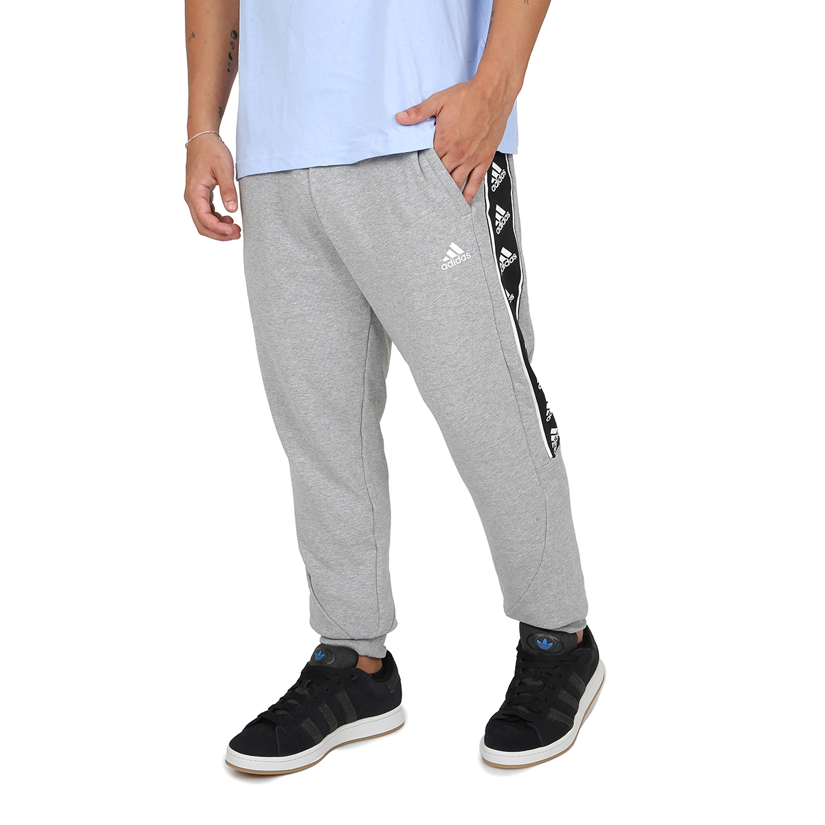 Pantalon adidas gris hombre outlet
