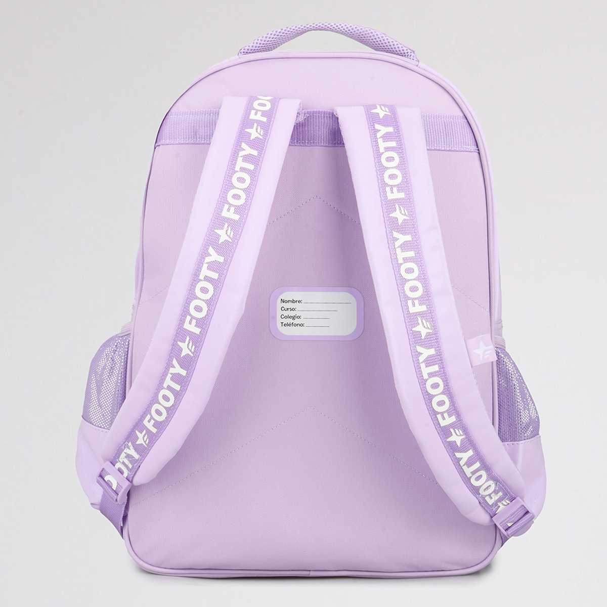 Mochila Footy Espalda Glow Fly 18 Ni&ntilde;a con estuche,  image number null