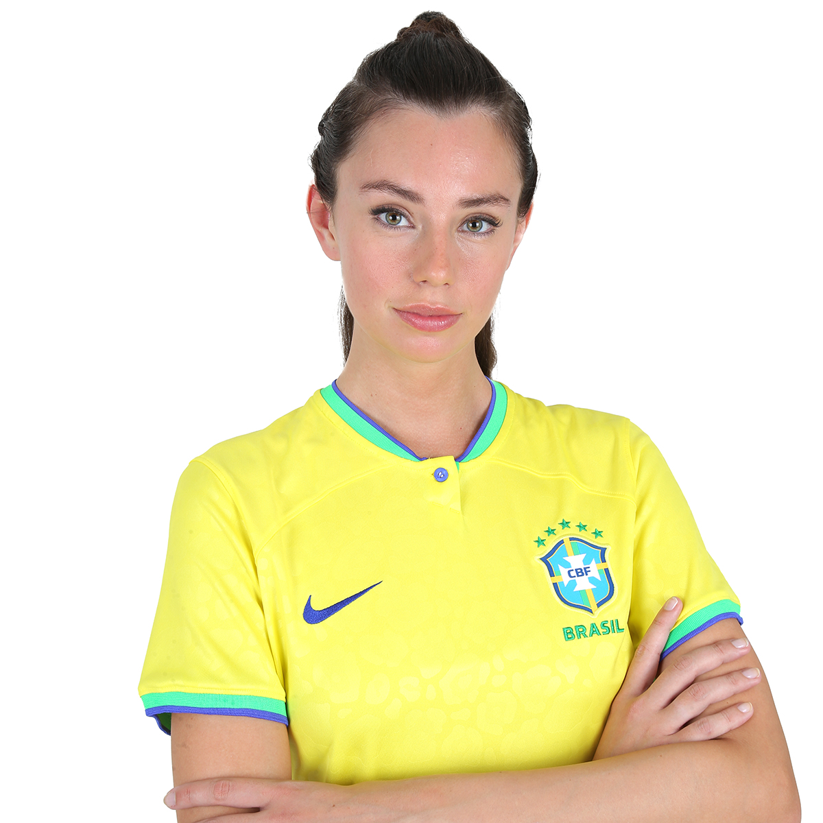 Camiseta Brasil Nike Titular Stadium 22/23 Mujer,  image number null