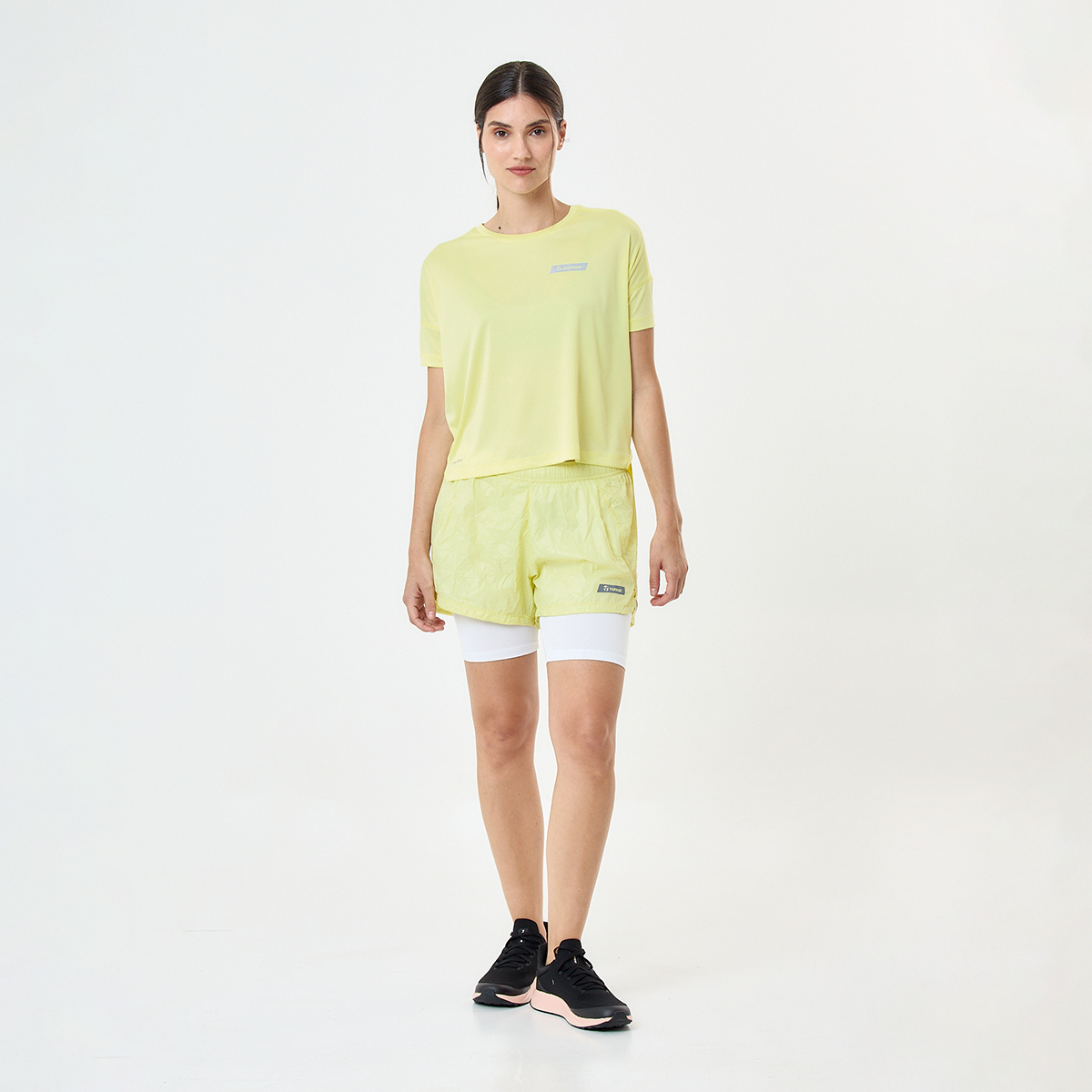 Short Running Topper Crinkled 2 In 1 Mujer,  image number null