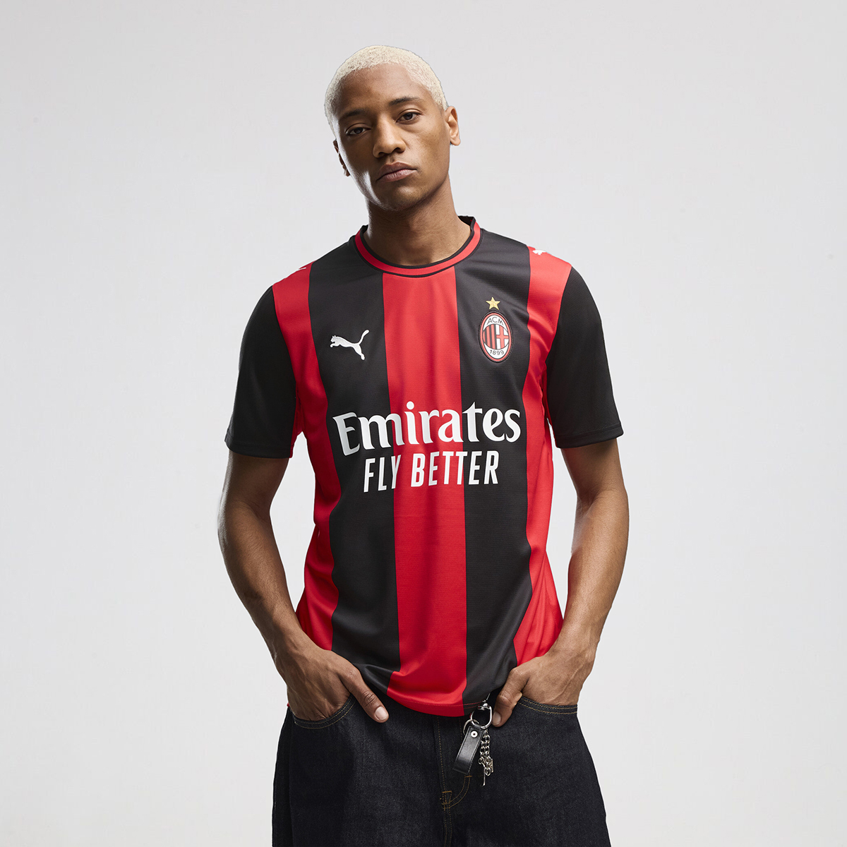 Camiseta AC MILAN Puma Titular 26 27 Hombre,  image number null