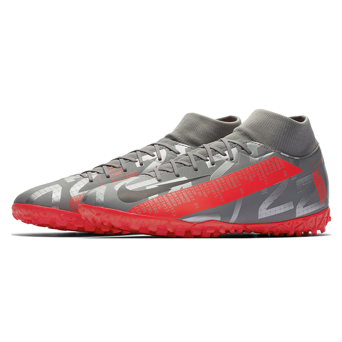 Botines nike sale grises con naranja