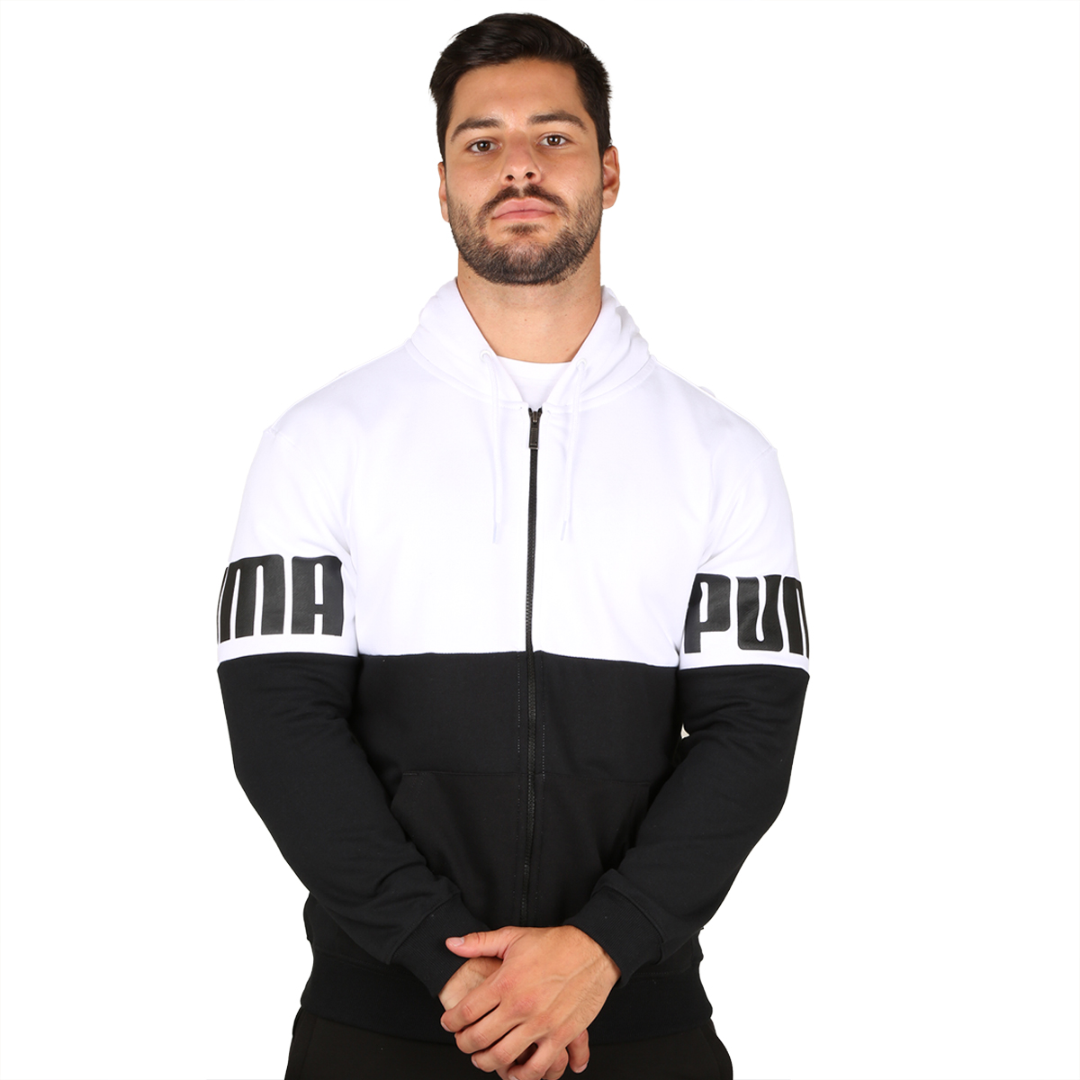 Campera puma negra y blanca store