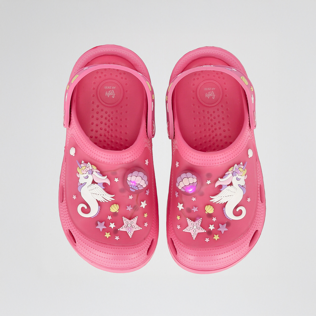 Zuecos Footy Con Luz Océano Goma Infantil,  image number null