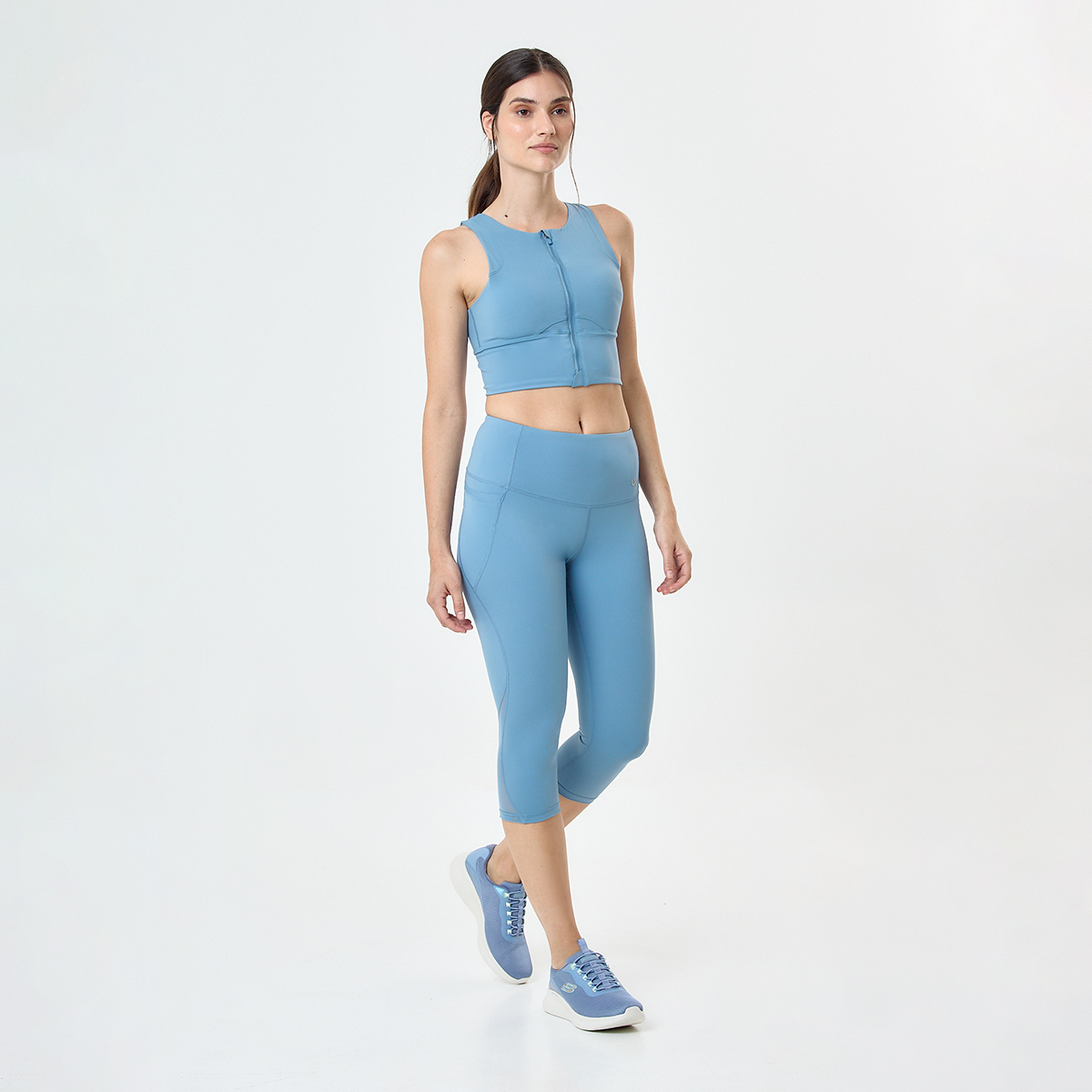 Top Loop Up Aura Blend Zipper Mujer- Lift Up-Impacto Medio,  image number null