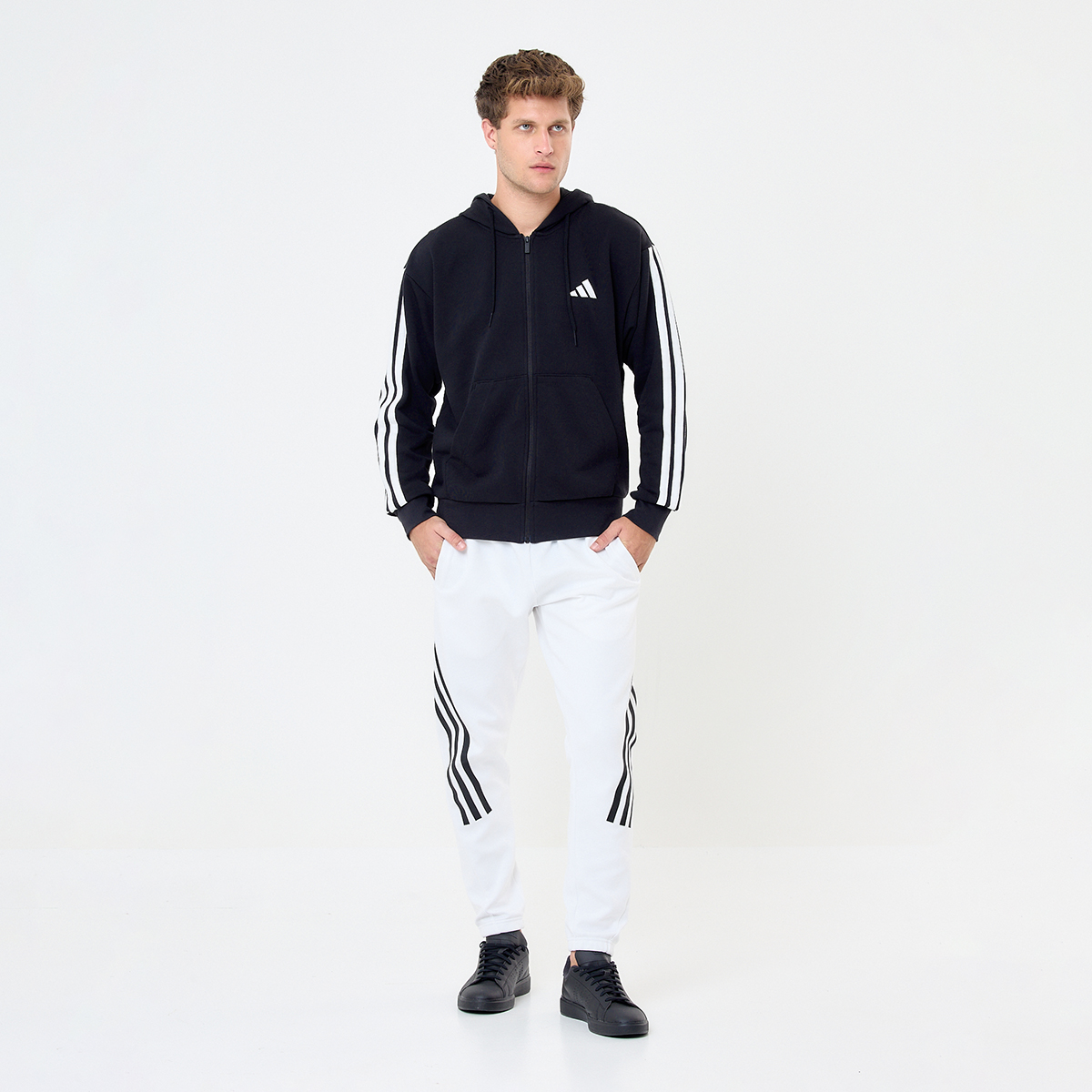 Campera adidas Essentials 3 Tiras French Terry para Hombre,  image number null