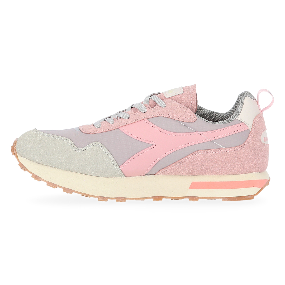 Zapatillas Mujer Diadora Game Wide L - Piel Flor - Inspiradas En Los Años 70 - Corte Bajo