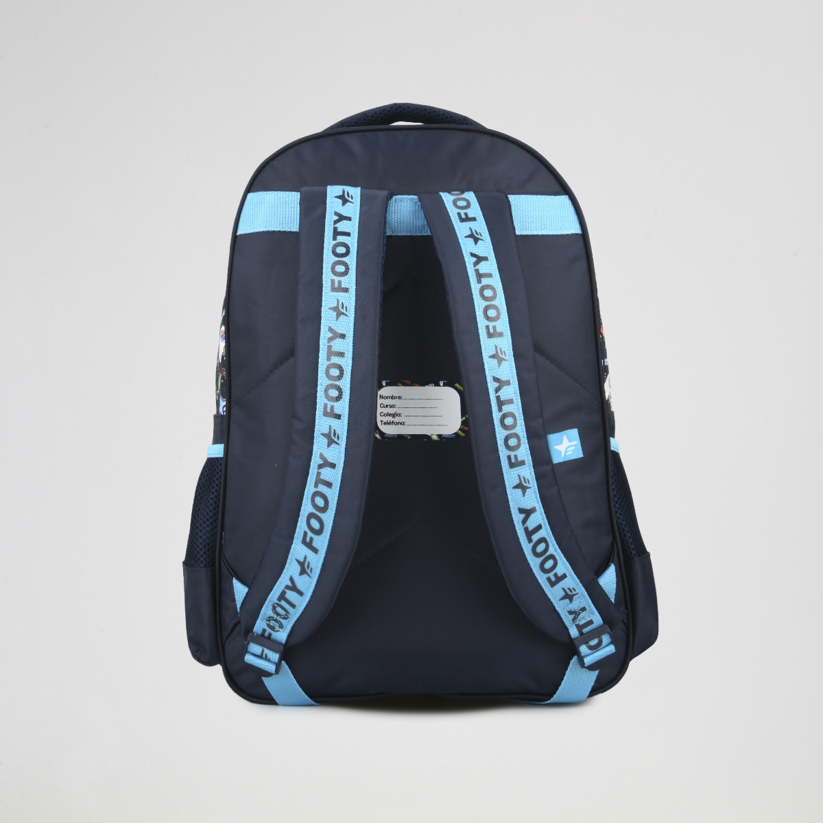 Mochila Footy Espalda Pro Gamer 18 Ni&ntilde;o con estuche y lapiceras,  image number null