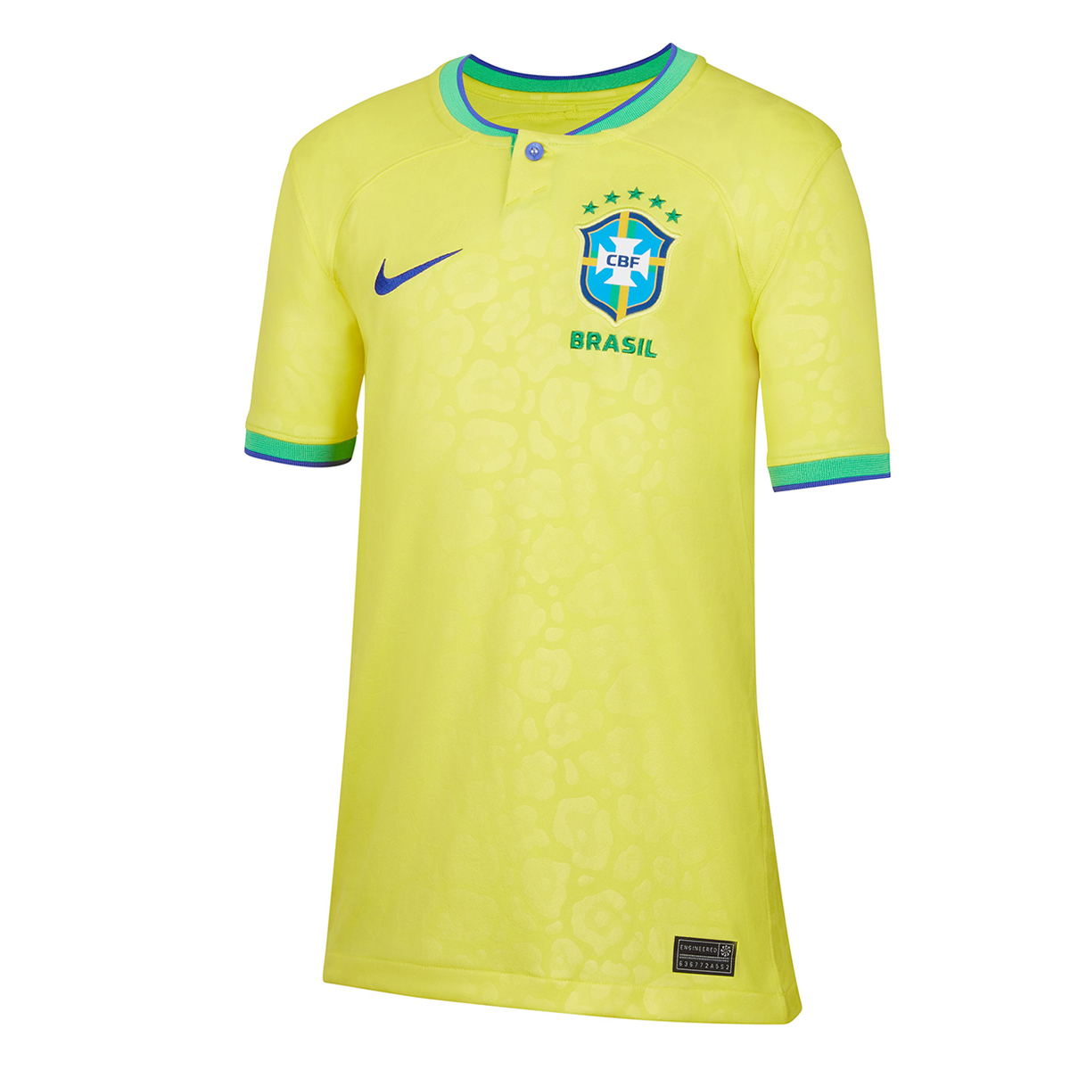 Camiseta Brasil Nike Titular Stadium 22/23 Infantil,  image number null