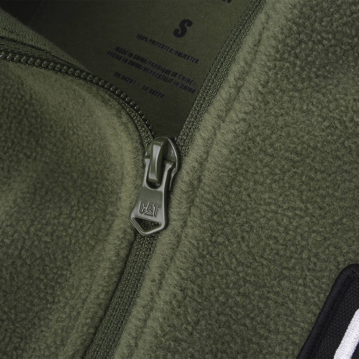 Buzo con Cierre CAT Microfleece Hombre,  image number null
