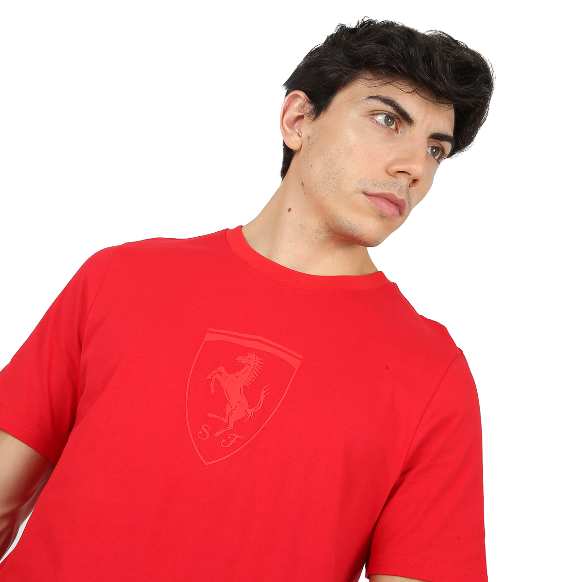 Remera Puma Ferrari Race Shield Tonal Hombre Algodón,  image number null