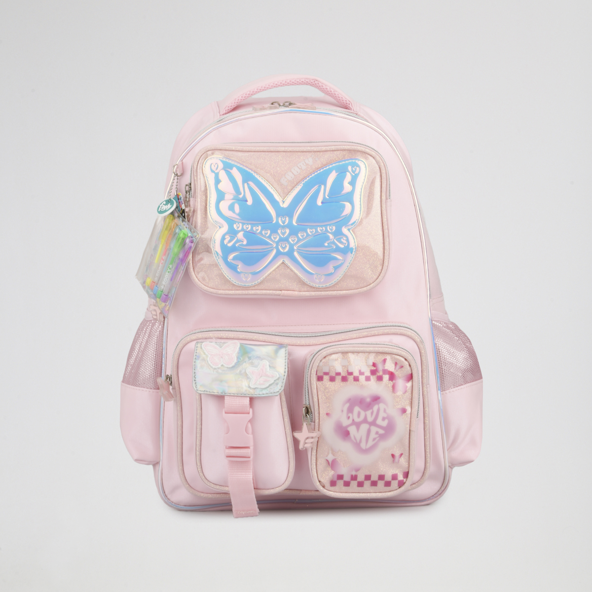 Mochila Footy Espalda Glow Fly 18 Ni&ntilde;a tiras reforzadas,  image number null