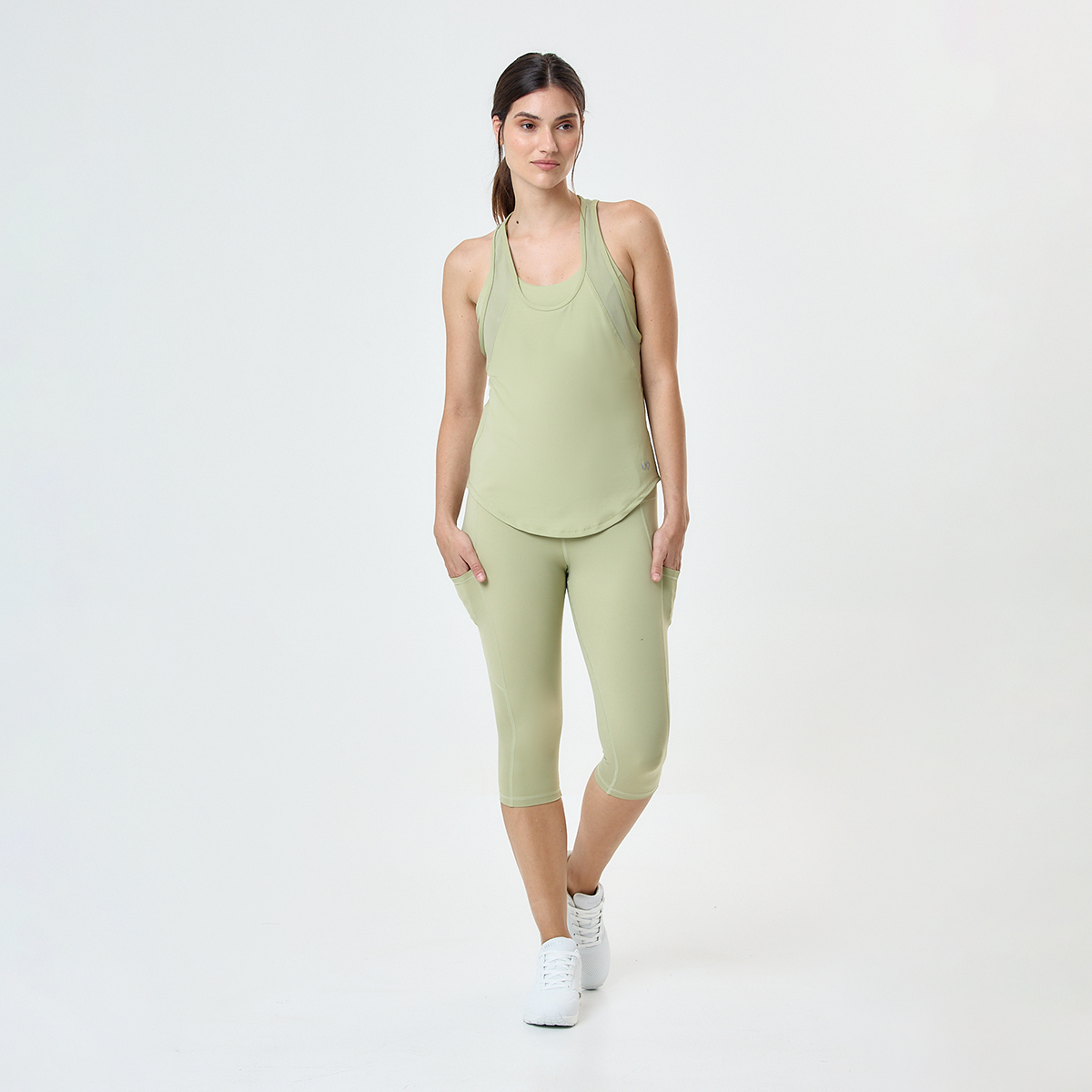 Calza Loop Up Pure Lotus W- Lift Up Mujer- 3/4 - Con Bolsillos Laterales,  image number null