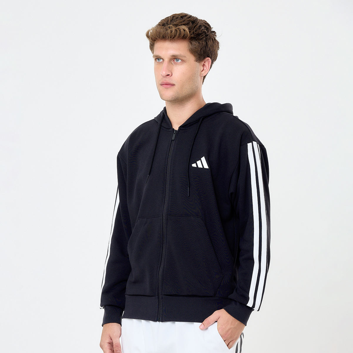 Campera adidas Essentials 3 Tiras French Terry para Hombre,  image number null