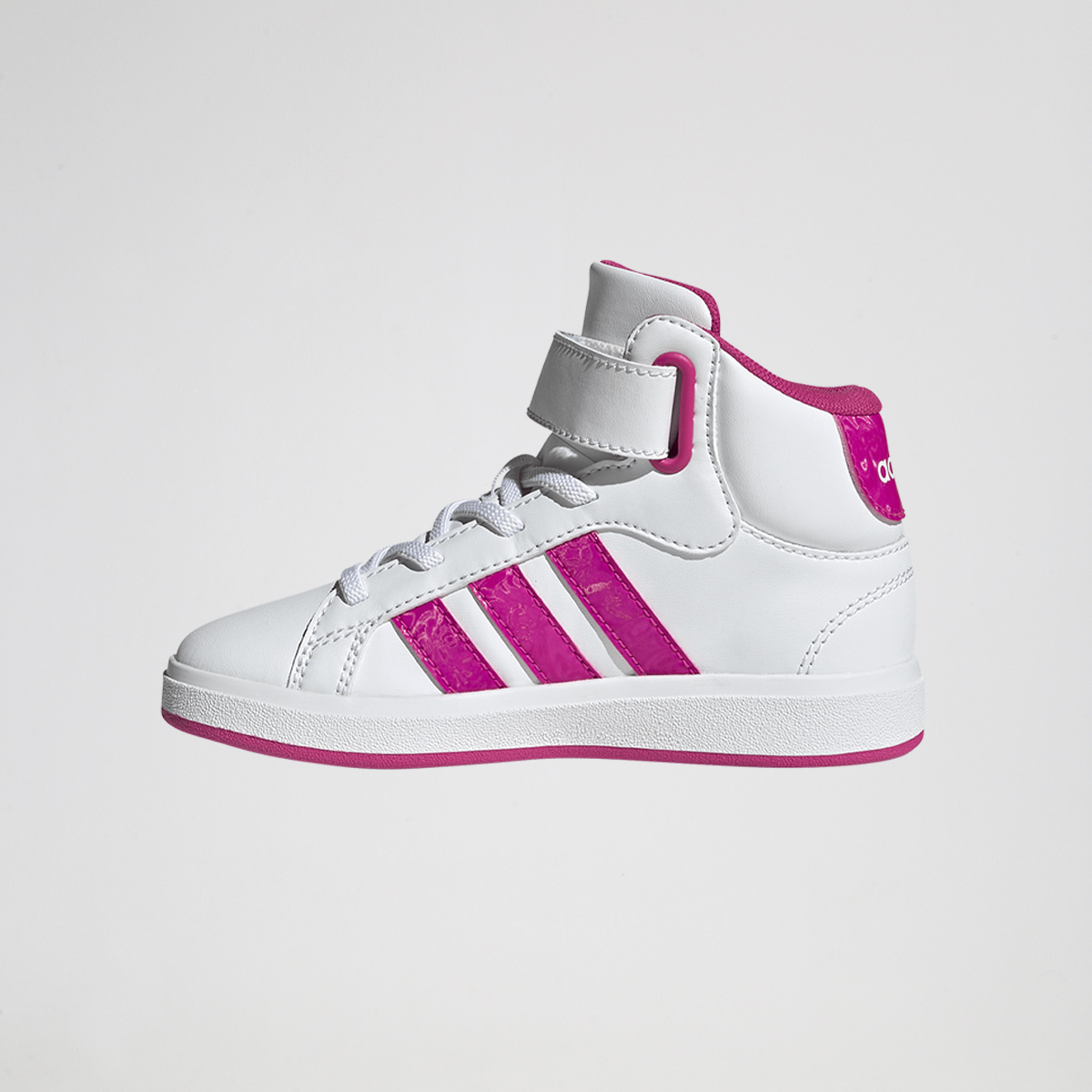 Zapatillas adidas Grand Court Mid ca&ntilde;a alta cordones y velcro Ni&ntilde;o,  image number null