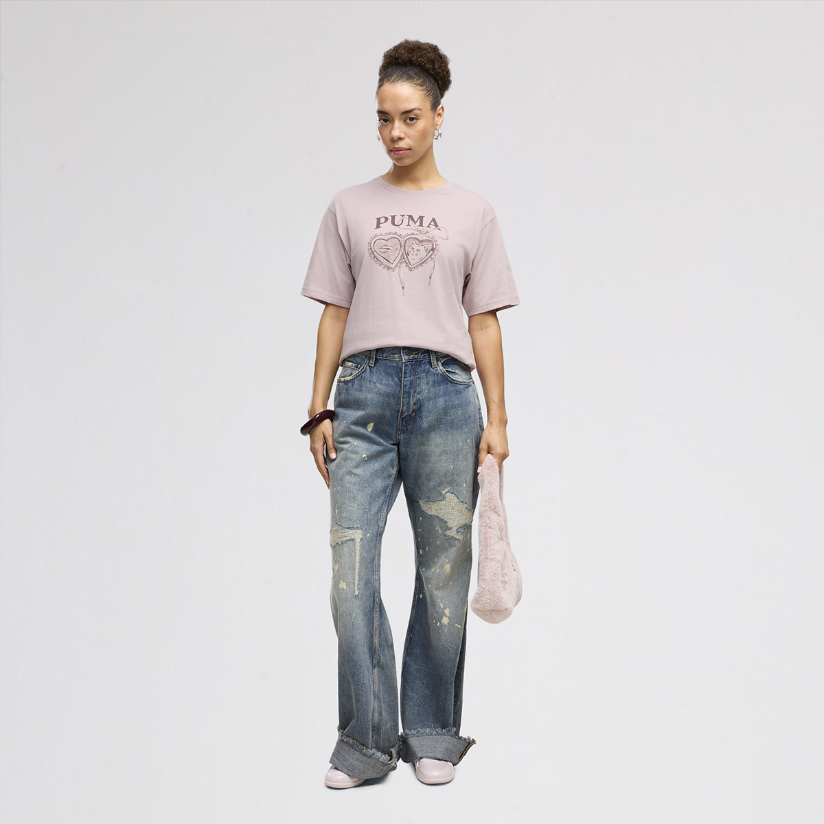 Remera Puma Graphics Relaxed Mujer algod&oacute;n,  image number null