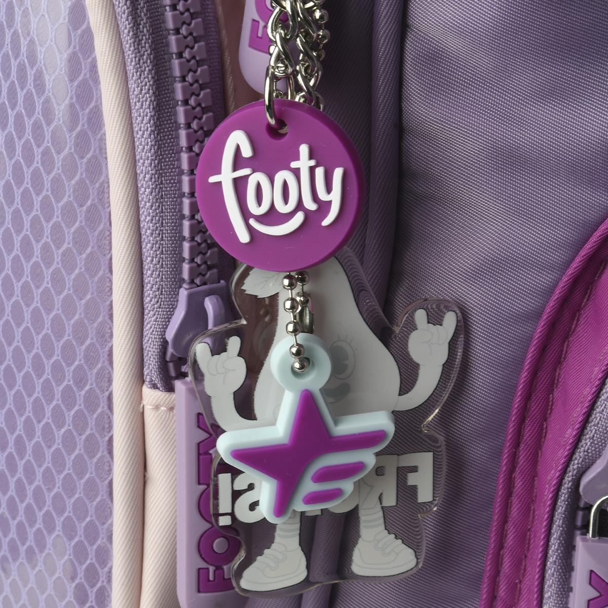 Mochila Footy Espalda Wonder Pockets 18 Reforzada Ni&ntilde;a con estuche,  image number null