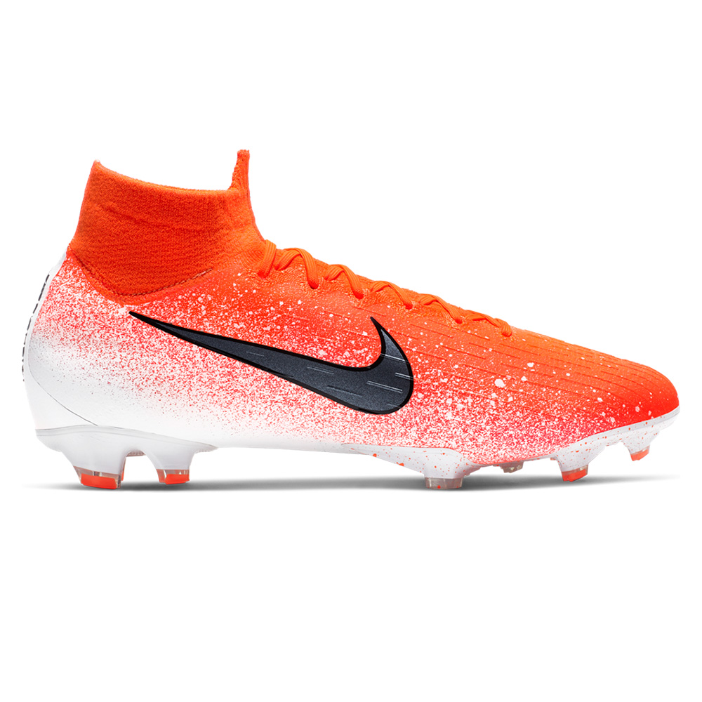 Botines nike blancos y naranja sales