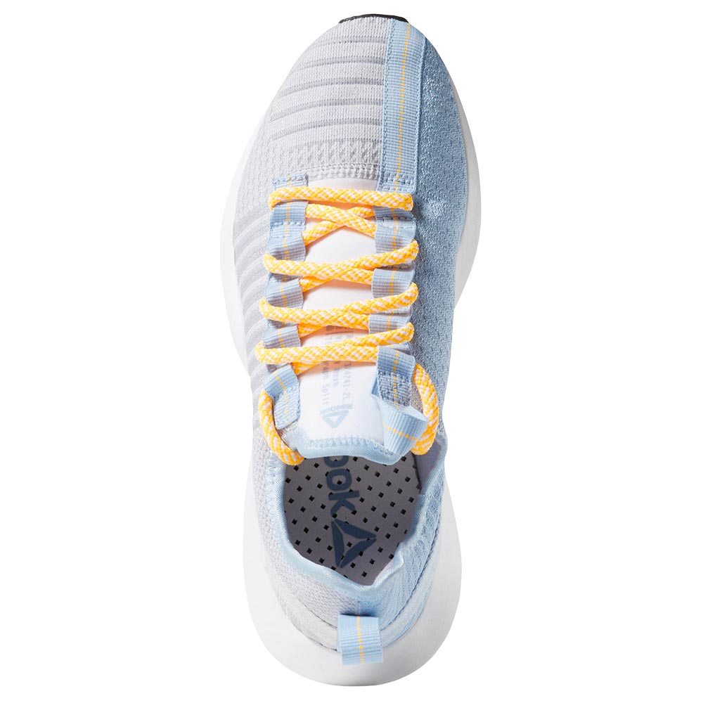 Reebok running sole fury trainers in grey and shop orange